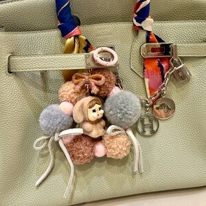 Cute Cry Baby with Pom pom& pink Beads